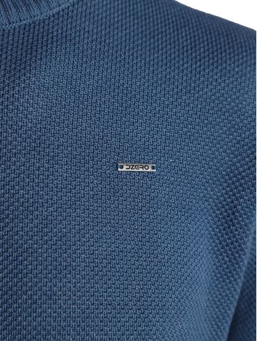 Suéter de Tricot Masculino AZUL