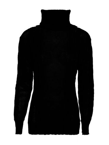 Blusão Tricot Gola Rolê Feminino PRETO