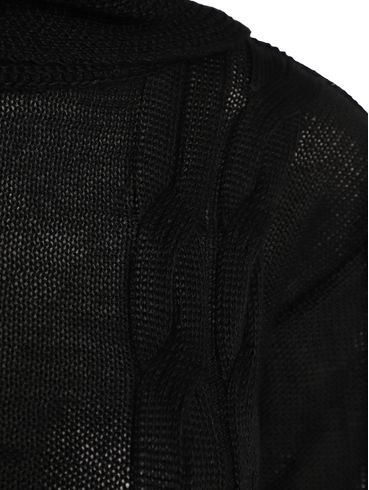 Blusão Tricot Gola Rolê Feminino PRETO