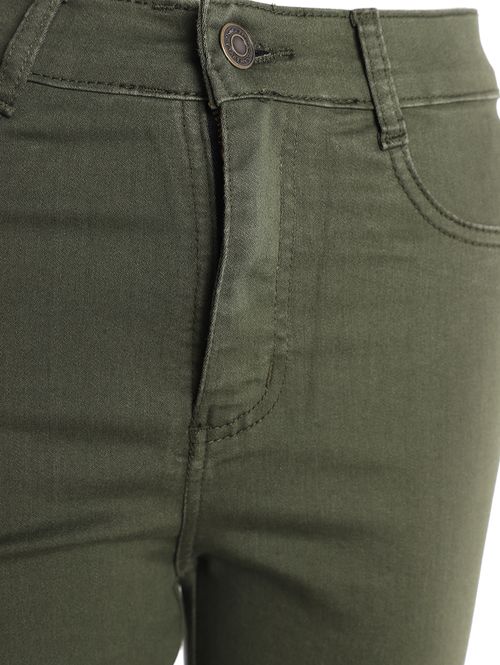 Calça Sarja Skinny Sawary Feminina VERDE