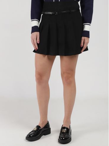 Saia Mini Eagle Rock Feminina PRETO