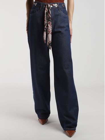 Calça Jeans Wide Leg Autentique Feminina AZUL