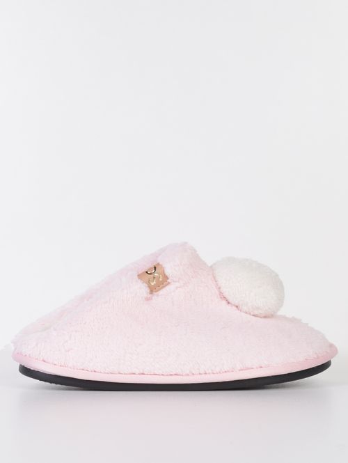 Pantufa Com Pompom Feminina ROSA