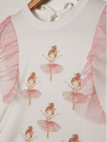Blusa Manga Longa Juvenil Para Menina - OFF WHITE