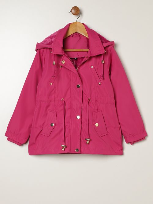 Casaco Parka Infantil Para Menina - PINK