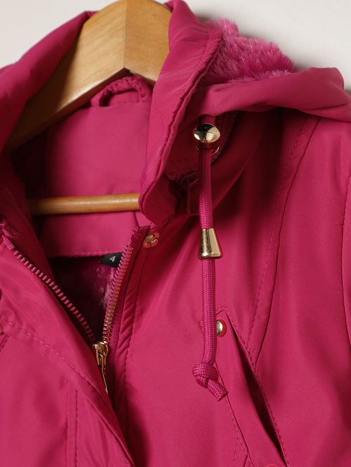 Casaco Parka Infantil Para Menina - PINK
