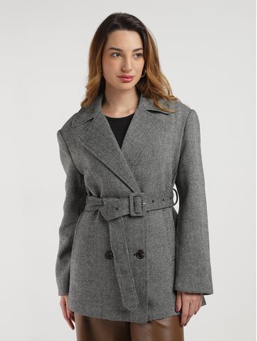Casaco Longo Autentique Feminino CINZA