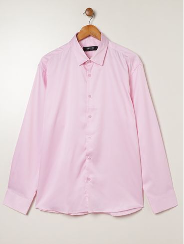 Camisa Manga Longa Plus Size Masculina ROSA