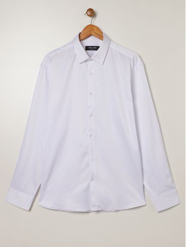 Camisa Manga Longa Plus Size Masculina BRANCO