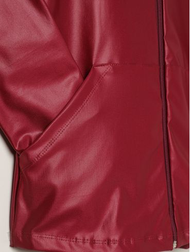 Jaqueta Cirrê Vels Plus Size Feminina BORDO