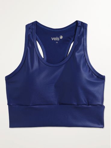 Top Fitness Nadador Alongado Vels Feminino AZUL