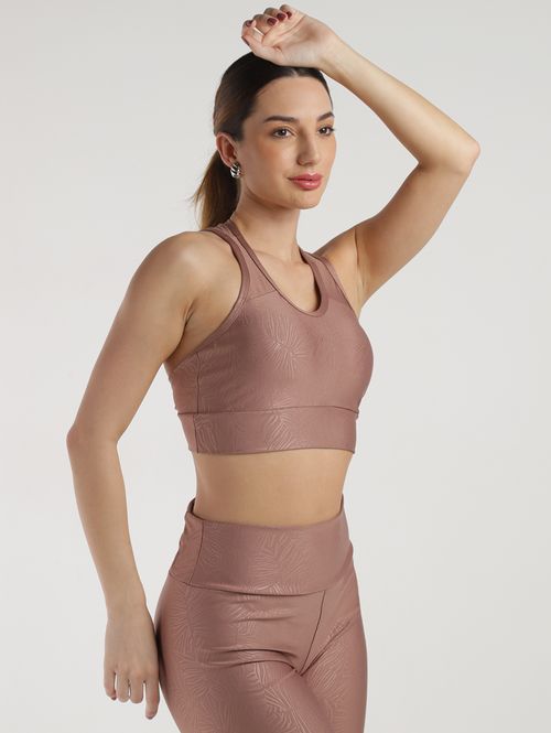 Top Fitness Vels Feminino MARROM