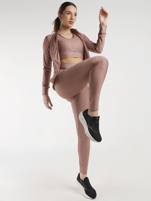 Top Fitness Vels Feminino MARROM