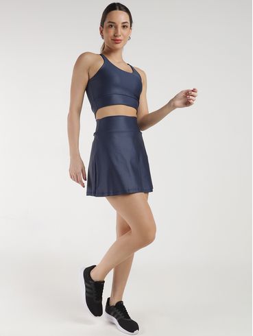 Top Fitness Costas Cruzadas Feminino AZUL
