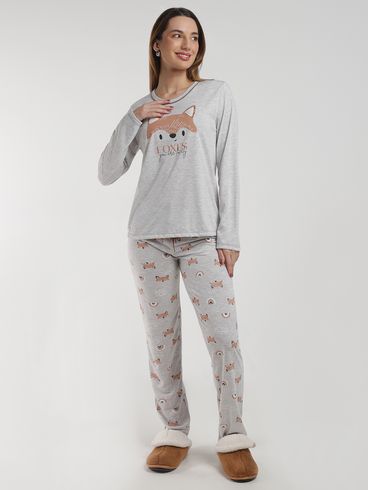 Pijama Longo Feminino MESCLA