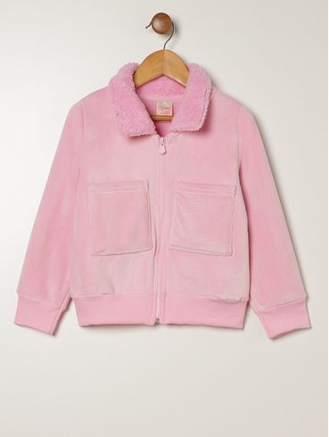 Casaco Parka Infantil Para Menina - ROSA