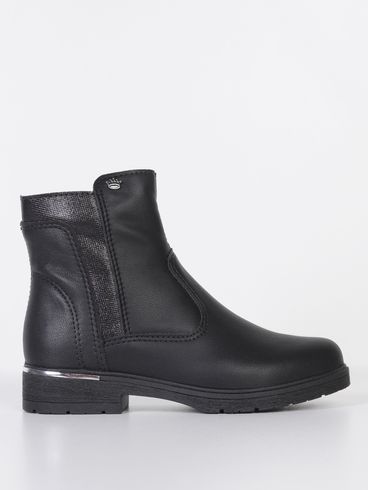 Bota Cano Baixo Juvenil Para Menina - PRETO