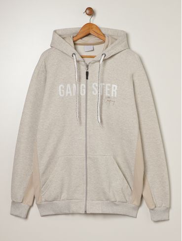 Jaqueta Moletom Gangster Plus Size Masculino MESCLA
