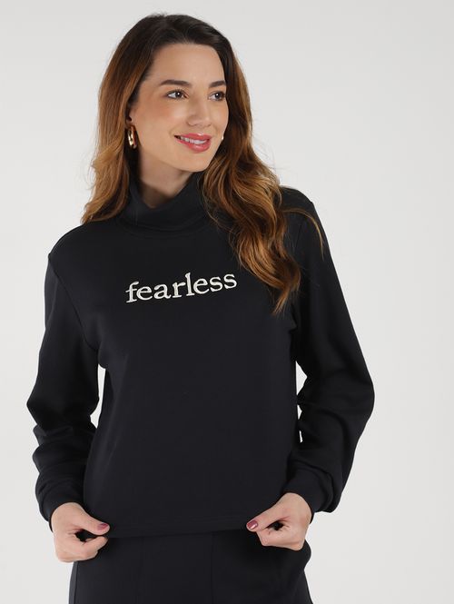 Blusa Gola Alta Autentique Feminino PRETO