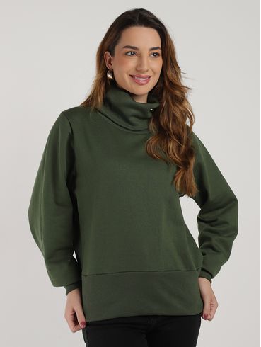 Moletom Gola Alta Autentique Feminino VERDE