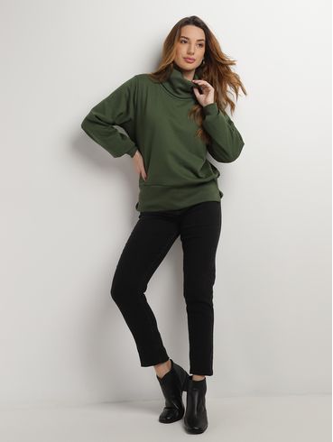 Moletom Gola Alta Autentique Feminino VERDE