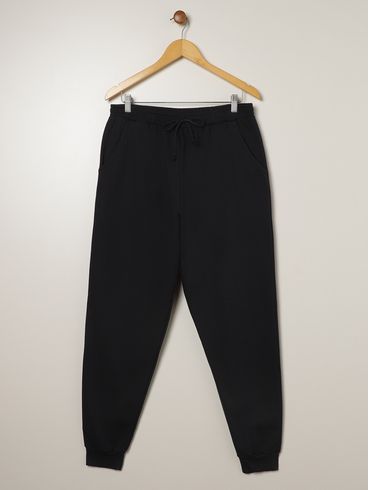 Calça Moletom Jogger Plus Size Feminina PRETO