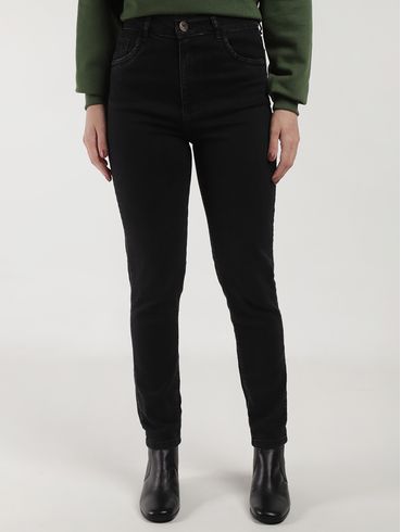 Calça Jeans Mom Feminina PRETO