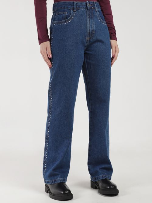 Calça Jeans Reta Autentique Feminina AZUL
