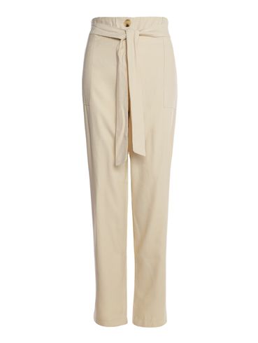 Calça Alfaiataria Reta Feminina OFF WHITE