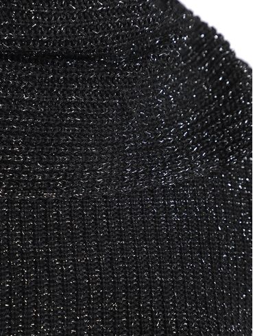 Blusão Tricot Gola Boba Feminino PRETO
