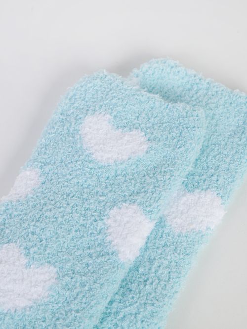 Meia Chenille Feminina AZUL