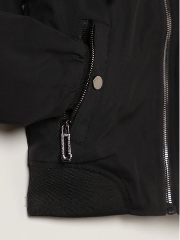 Casaco Parka Juvenil Para Menina - PRETO