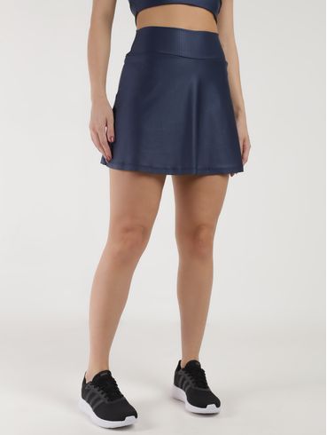 Short Saia Cirrê Vels Feminino AZUL