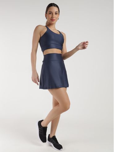 Short Saia Cirrê Vels Feminino AZUL