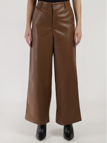 Calça Wide Leg Autentique Feminina MARROM