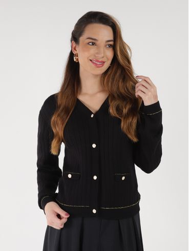 Cardigan Tricot Feminino PRETO