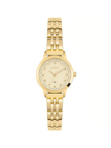 Relógio+Acessório Condor Feminino DOURADO
