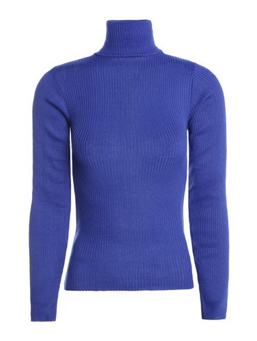 Blusão Tricot Gola Rolê Feminino AZUL