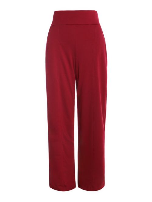 Calça Moletinho Wide Leg Feminina VINHO