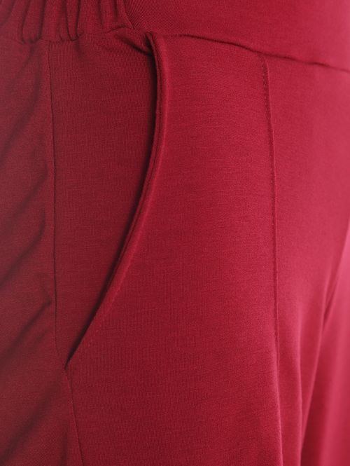 Calça Moletinho Wide Leg Feminina VINHO