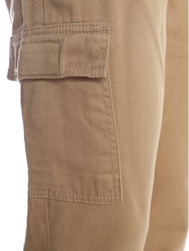 Calça Sarja Jogger Cargo Masculina CAQUI