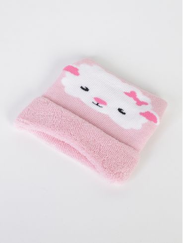 Conjunto Meia e Luva Infantil Para Bebê- Rosa