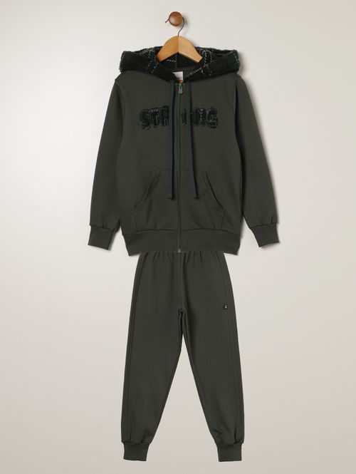 Conjunto Moletom Juvenil Para Menino - VERDE