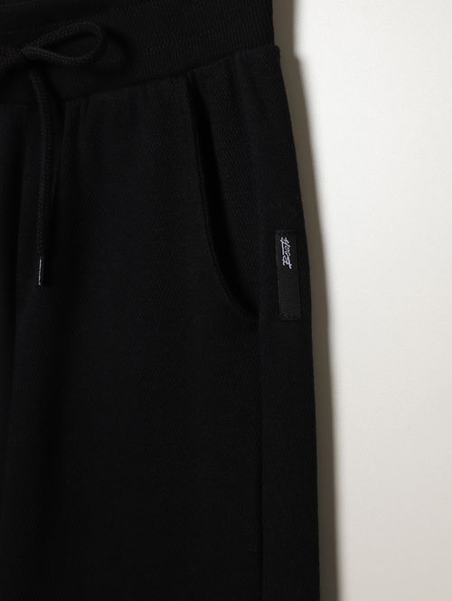 Calça Moletinho Com Punho Juvenil Para Menino - PRETO