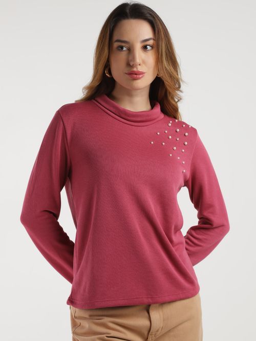 Blusa Malha Tricot Autentique Feminina ROSA