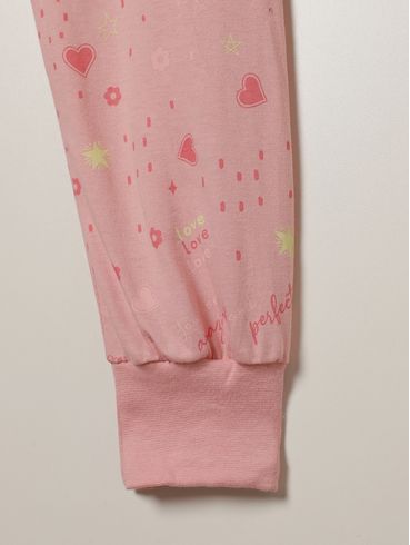 Pijama Longo Juvenil Para Menina - ROSA