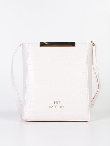 Bolsa Transversal Rafitthy Feminina OFF WHITE