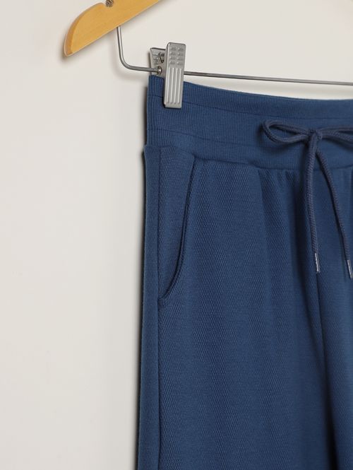 Calça Moletinho Com Punho Juvenil Para Menino - AZUL