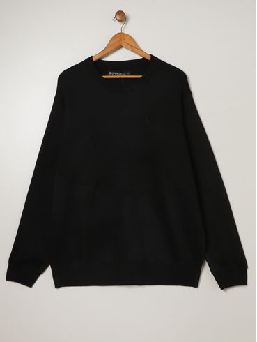 Blusão Tricot Plus Size Masculino PRETO