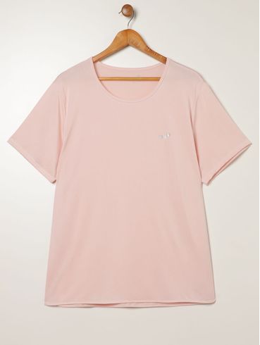 Blusa Manga Curta Vels Plus Size Feminina ROSA CLARO